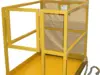 yellow forklift man basket