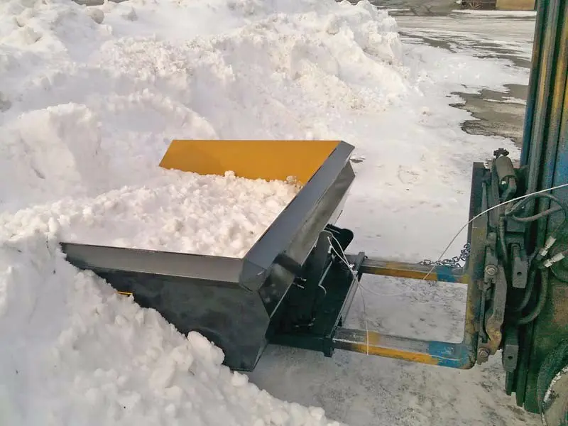 Snow Bucket A Quick Attach Snow Plow For Forklifts