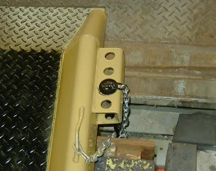 Steel Dock Board Pin Pocket