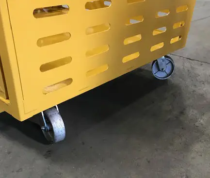 Steel Casters On Material Basket