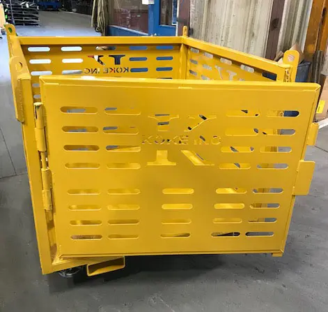 Material Basket With Swing Out Door