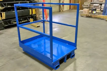 order picker platform with 3 rails